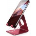 Lamicall Cell Phone Stand, Desk Phone Holder Cradle, Compatible with Phone 12 Mini 11 Pro Xs Max XR X 8 7 6 Plus SE, All Smartphones Charging Dock, Office Desktop Accessories - Silver